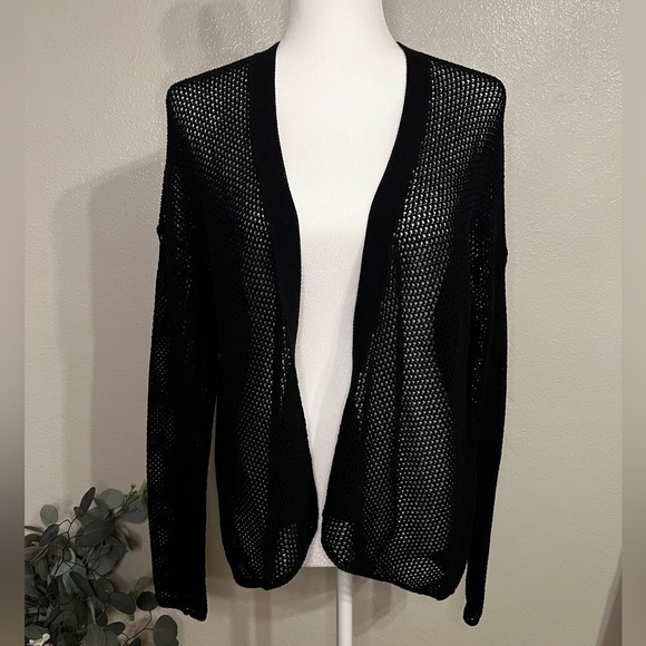 EILEEN Fisher Open Weave Knit Cardi - Picture 1 of 9